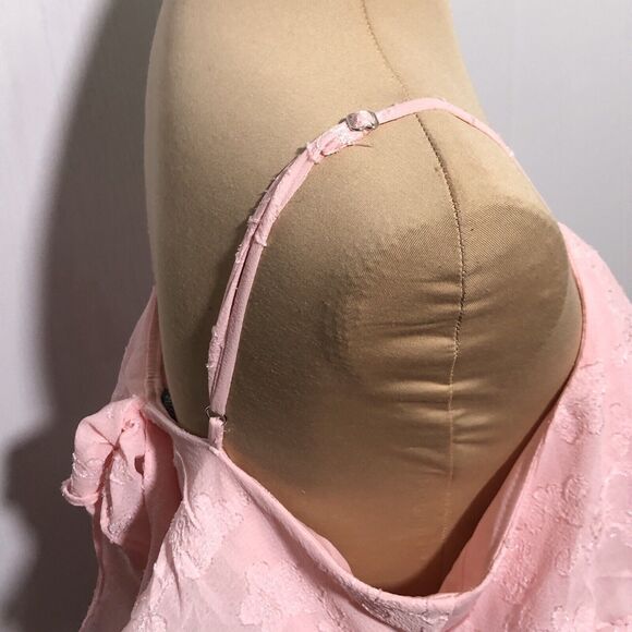 Wild Fable Dress Women's Large Pink Pastel Ruffle Textured Midi Slip Y2K New - Picture 6 of 16